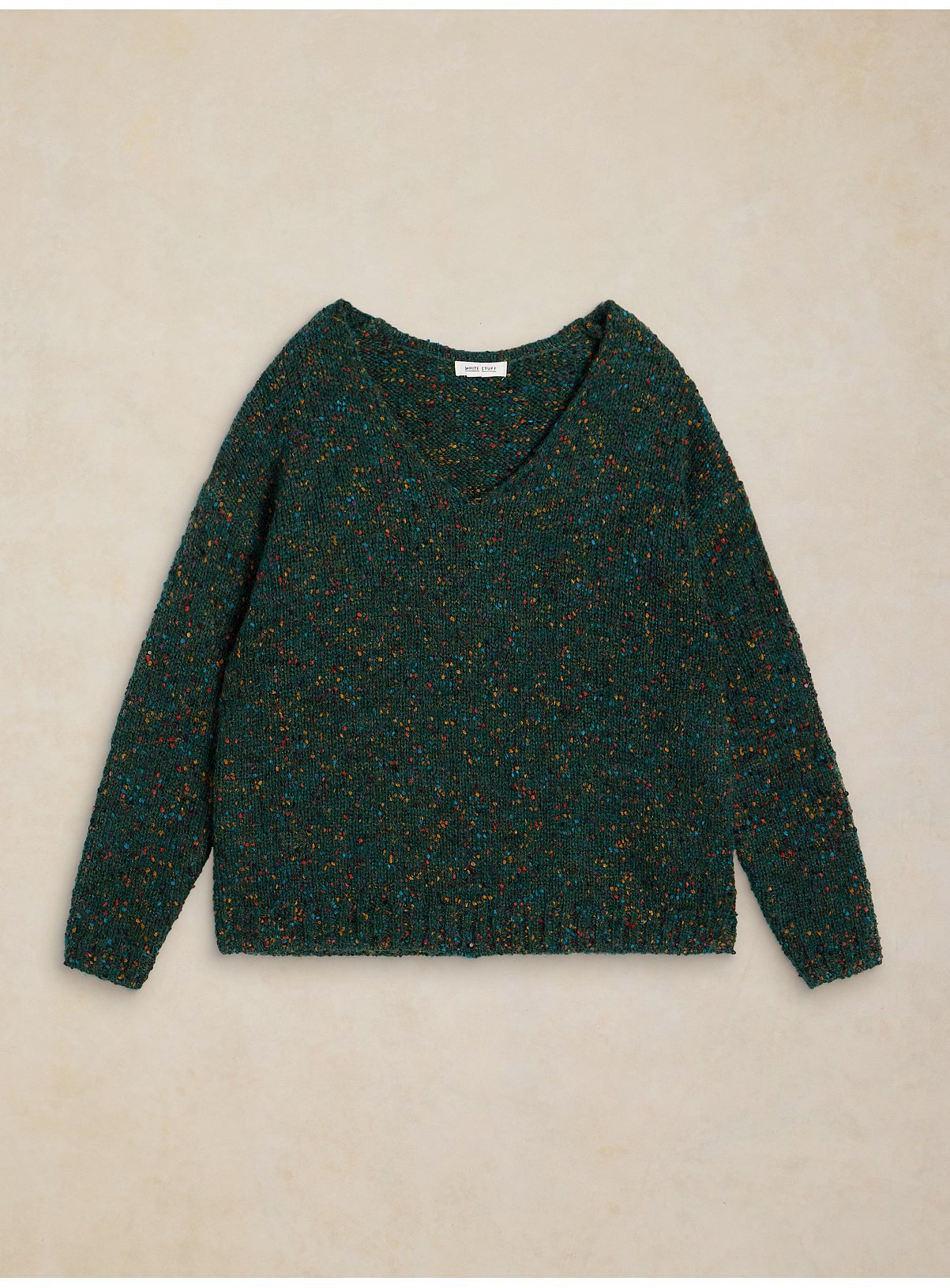 WHITE STUFF Texture V Neck Jumper 18 - Image 5 thumbnail